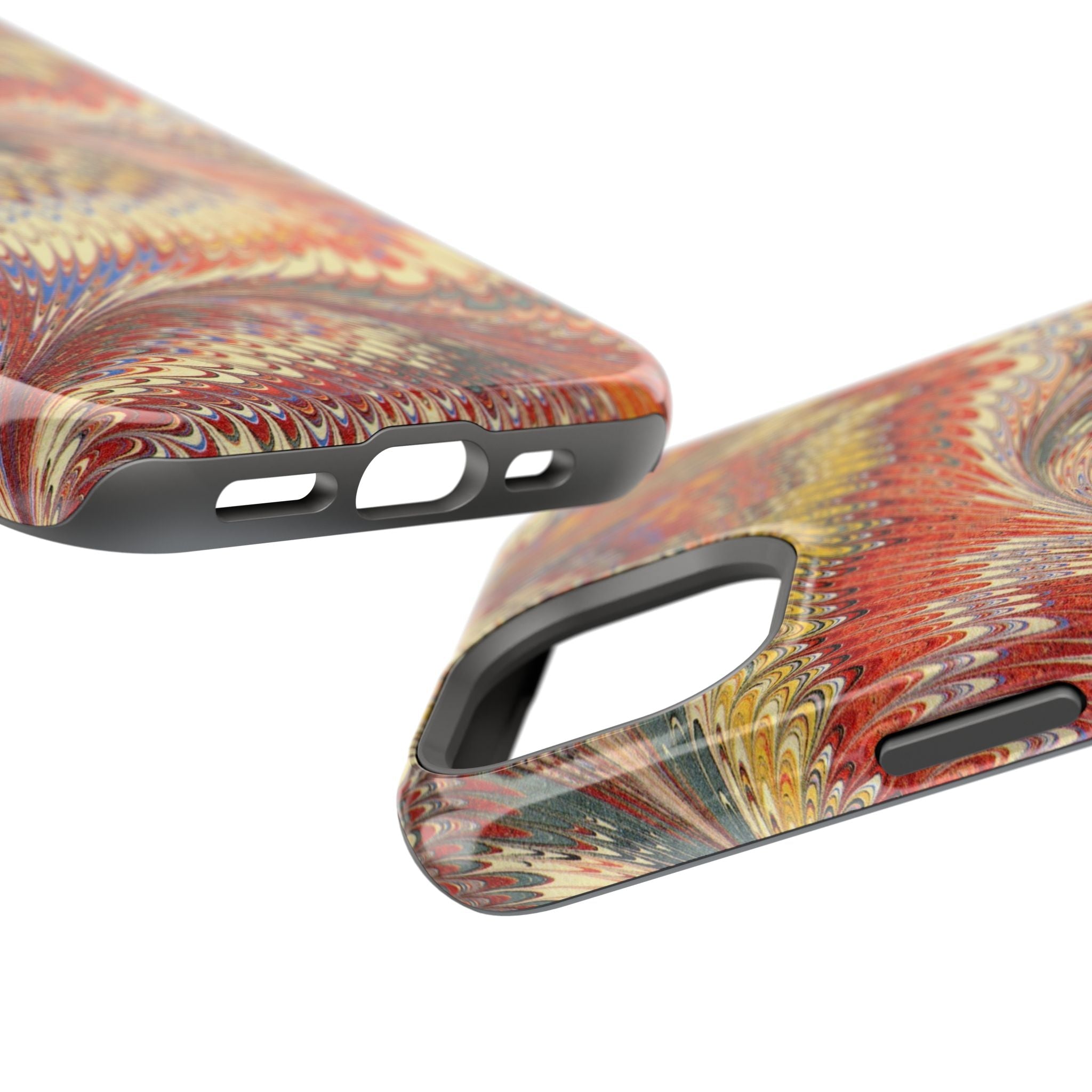 Rust and Gold Italian Vintage Marble Design Durable Phone Case for Apple + Samsung