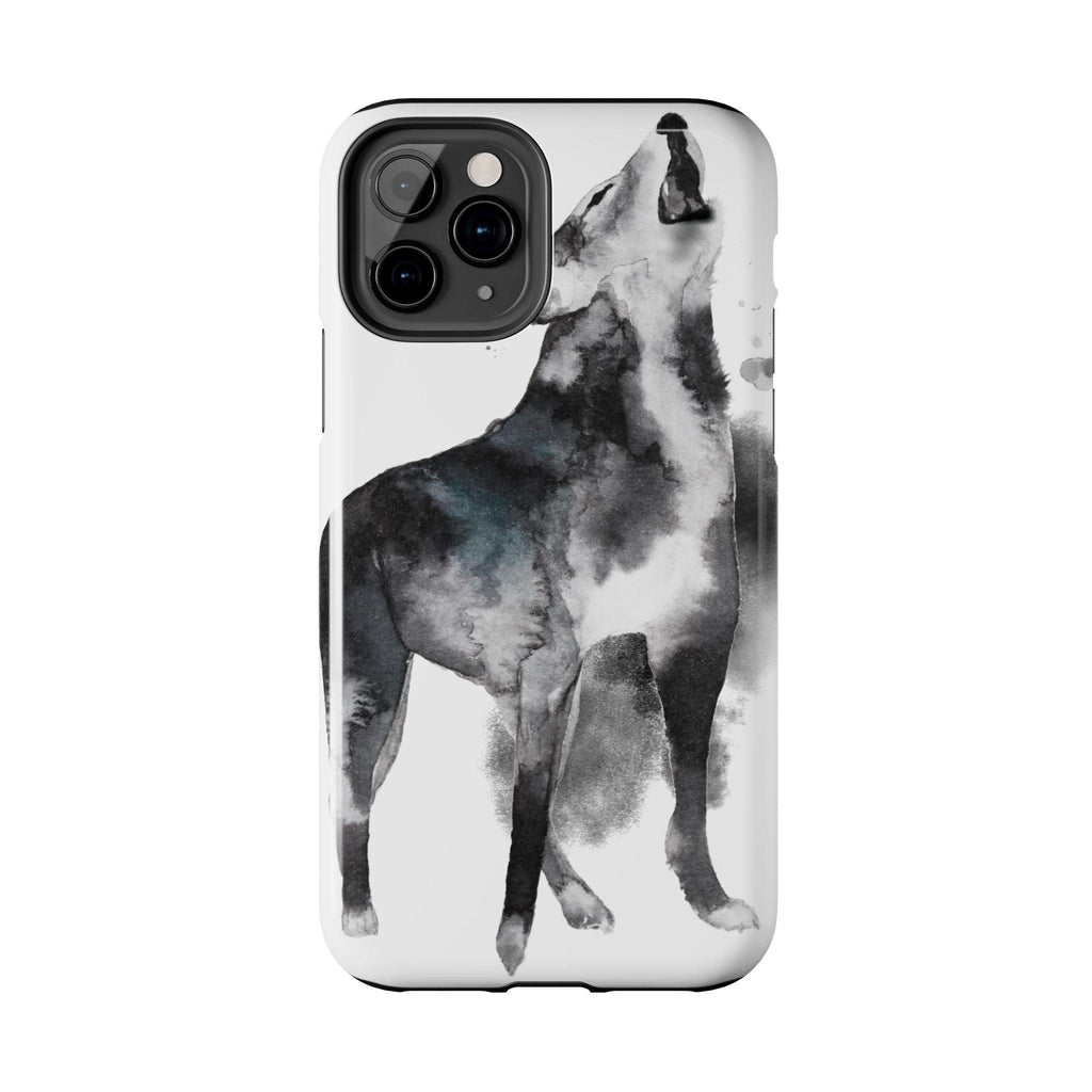 Black and White Dog Printed Tough Phone Cases