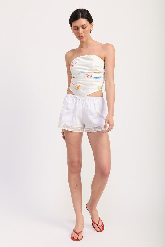 PRINTED TUBE SCARF TOP