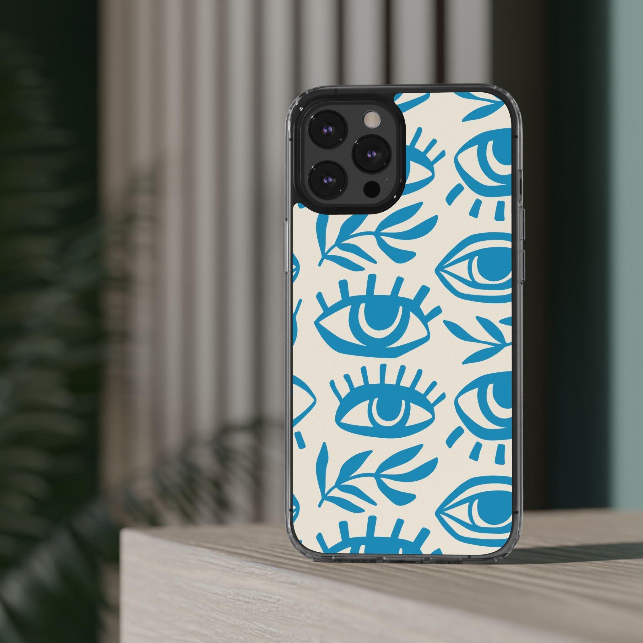 Eyes And Leaves  Pattern Clear Cases