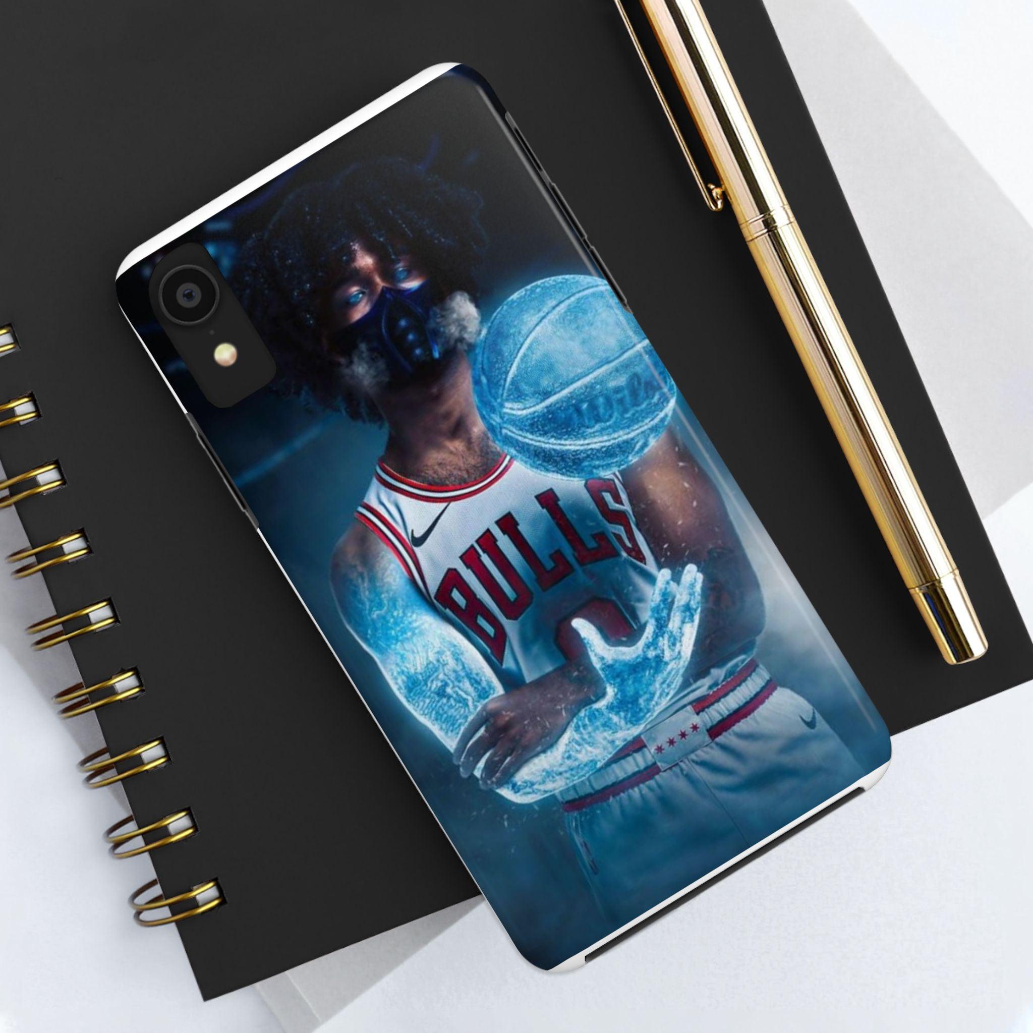 Coby White Chicago Bulls NBA Basketball Printed Tough Phone Case for iPhone & Samsung Galaxy - Dynamic Player Action Design