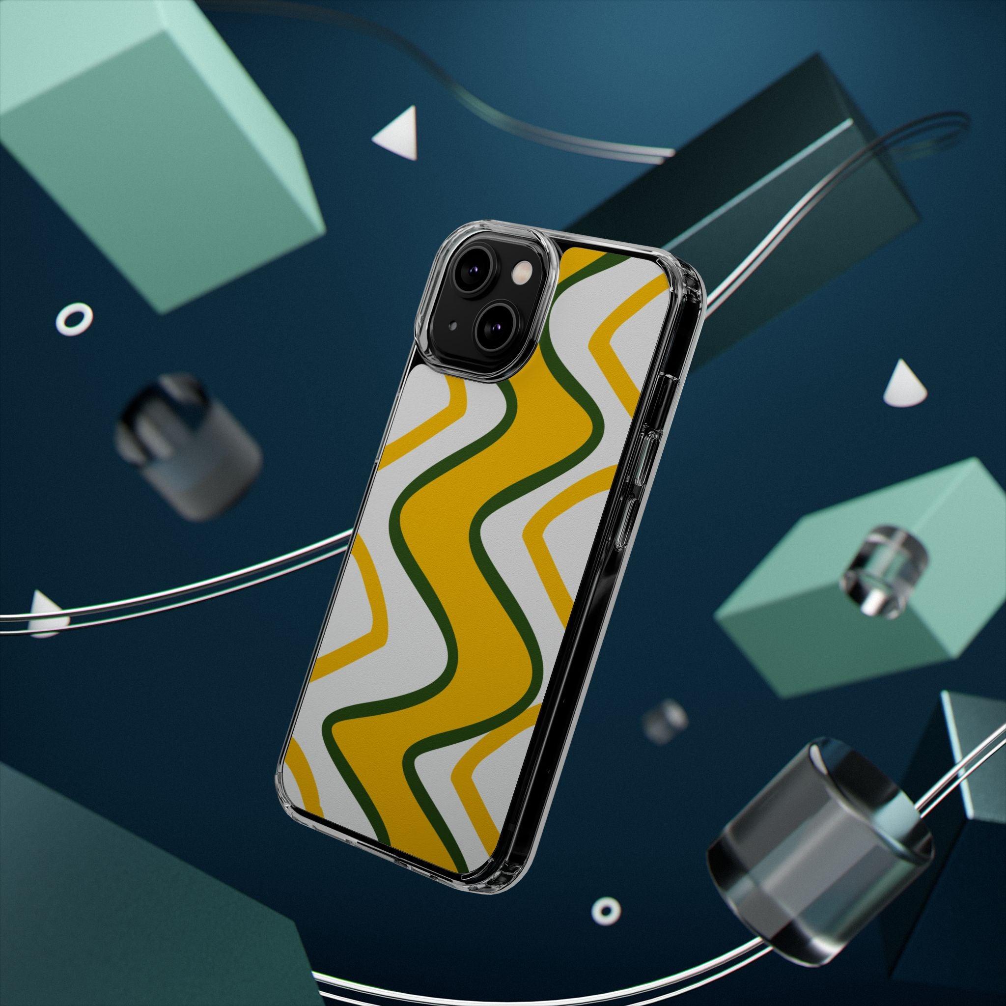 Bright Yellow Abstract With Shape Clear Cases