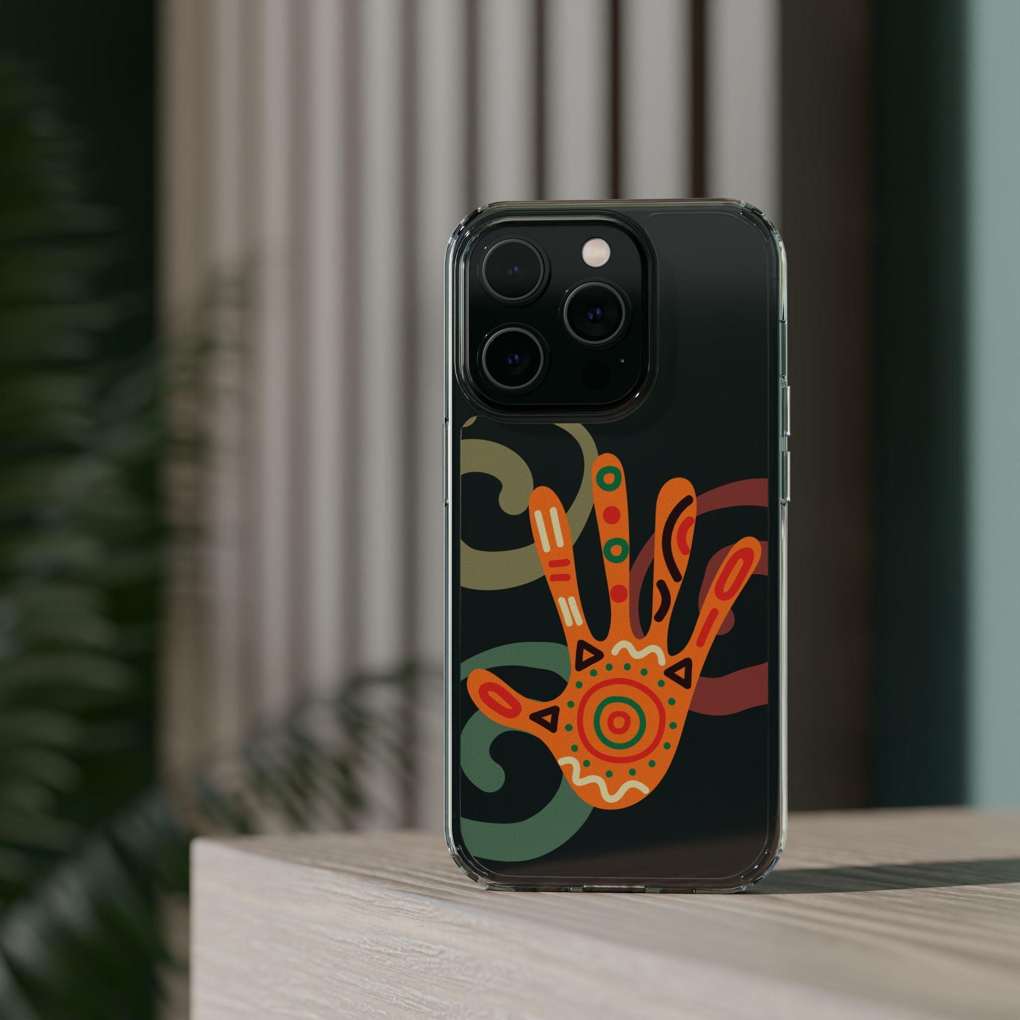 Clear Cases Colorful Hand Print design