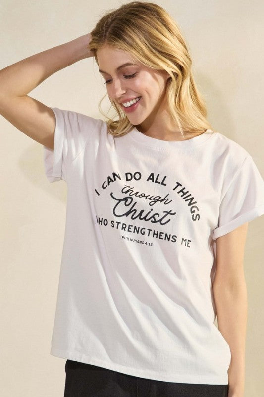 PLUS I Can Do All Things Graphic Cotton T-Shirt