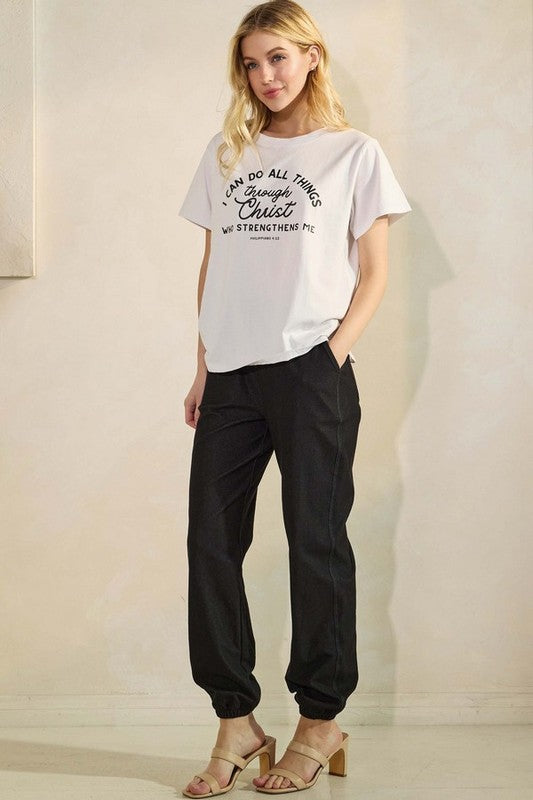 PLUS I Can Do All Things Graphic Cotton T-Shirt