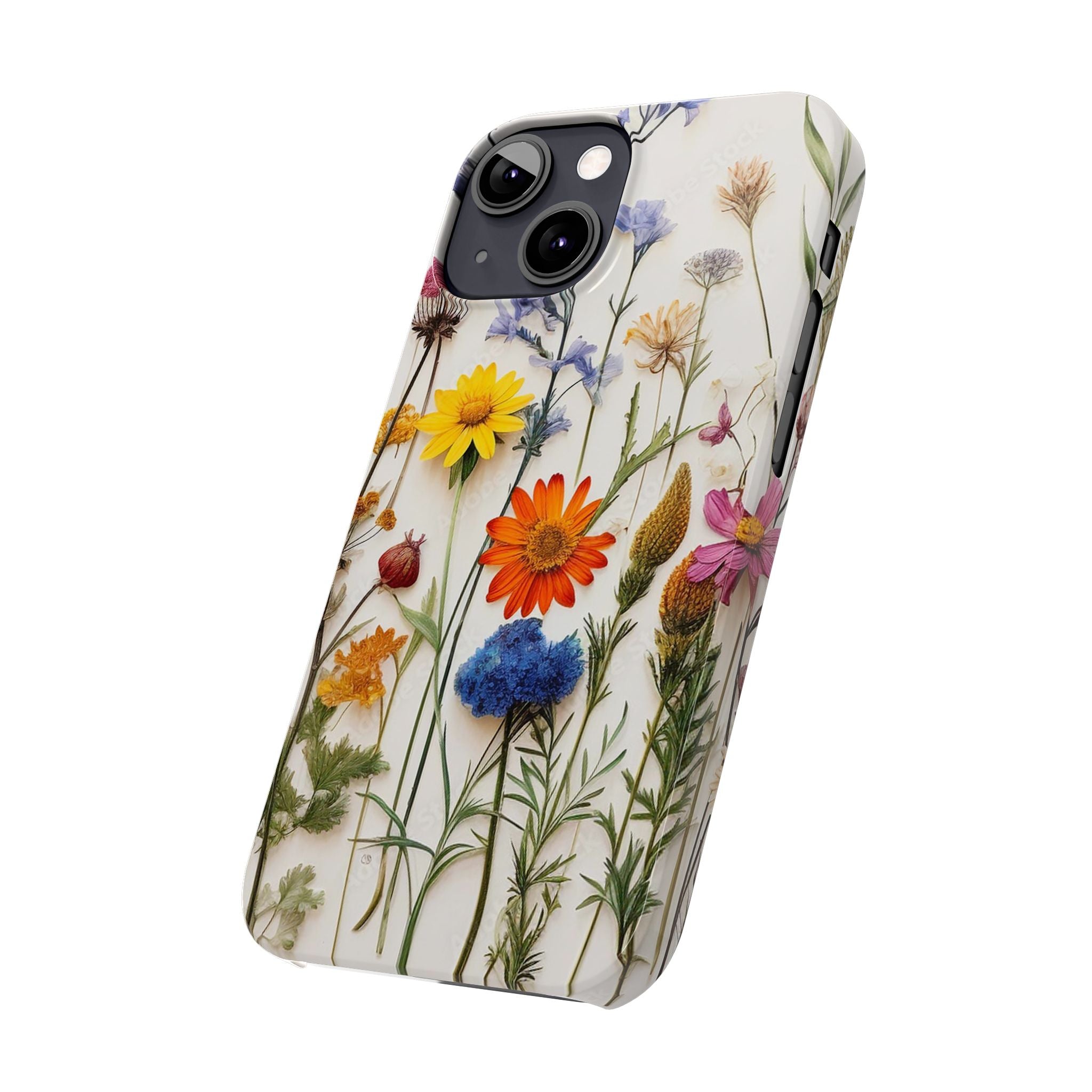 Floral Phone Cases, Slim Protective Cover, Pressed Flowers Design, iPhone 17 Case, Botanical Phone Accessories, Floral Theme Phone Case