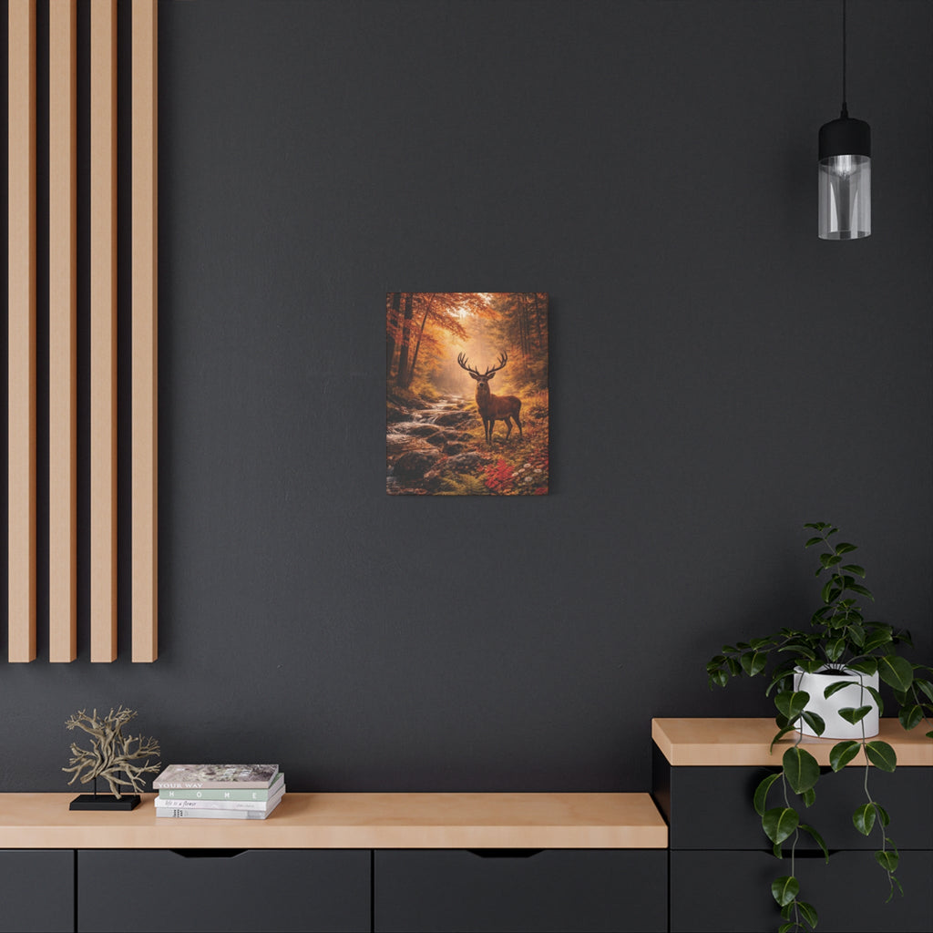 Autumn Wilderness Deer Canvas Wall Art