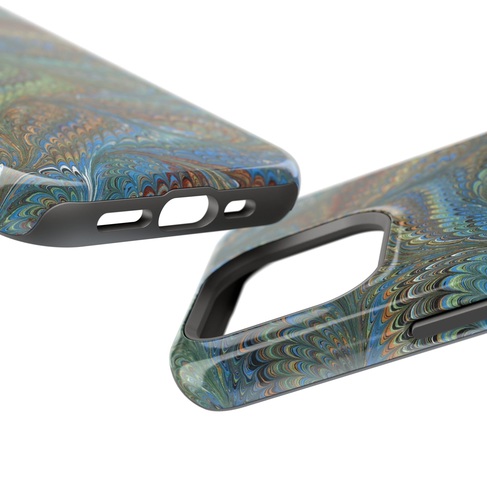 Blue and Green Swirl - Mag Safe - Dual Layer Case