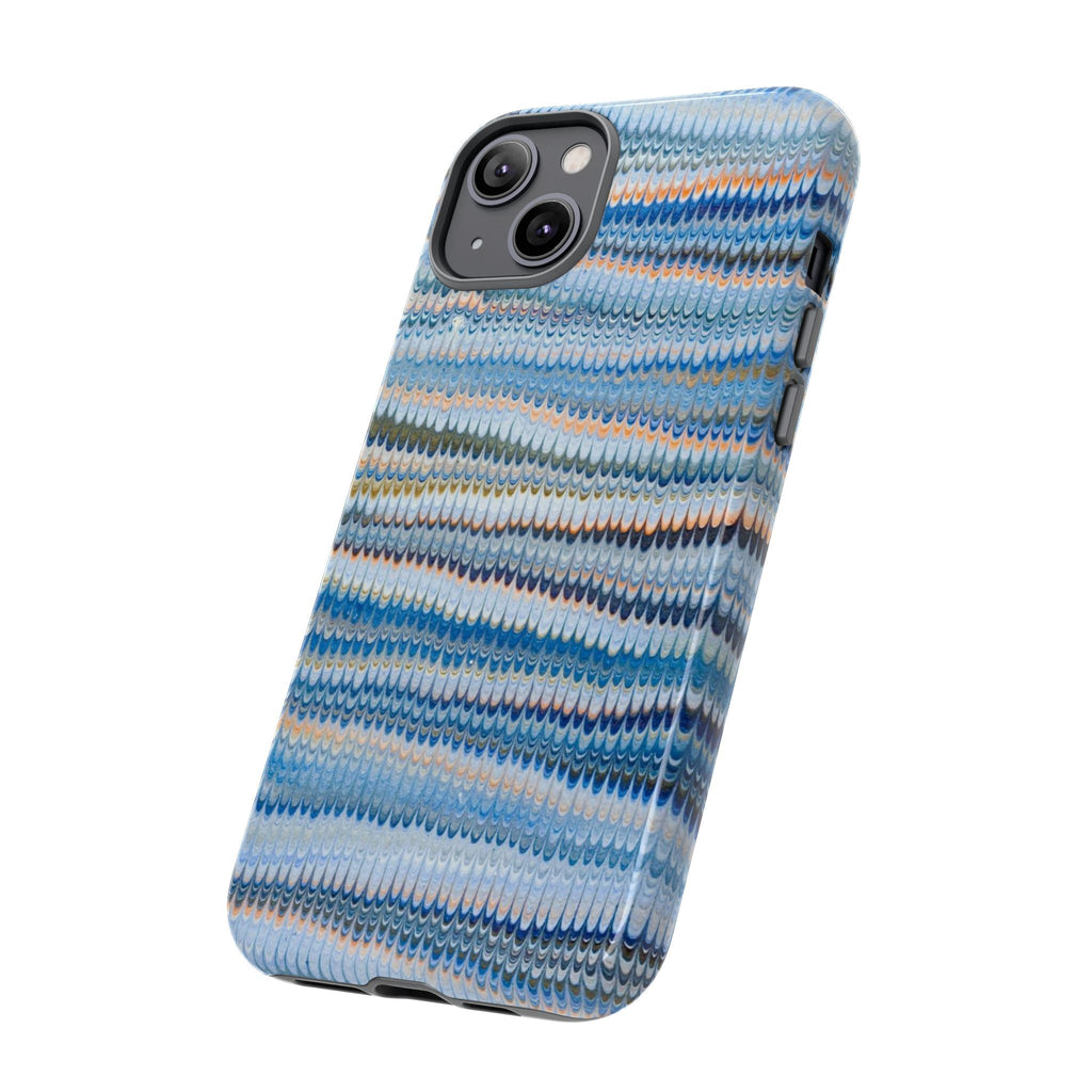 Blue Marbled Phone Cases iPhone 16 + Samsung + Apple + Google