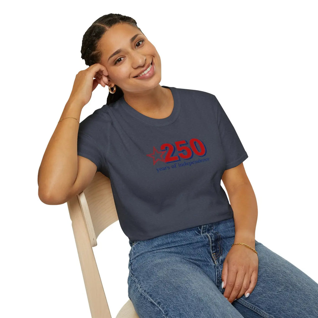 Patriotic Anniversary Tee - 250 Years of Freedom - DipaliZ
