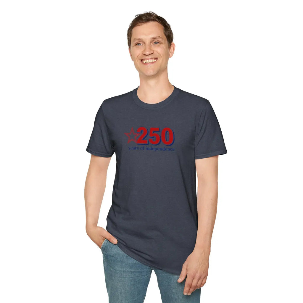 Patriotic Anniversary Tee - 250 Years of Freedom - DipaliZ