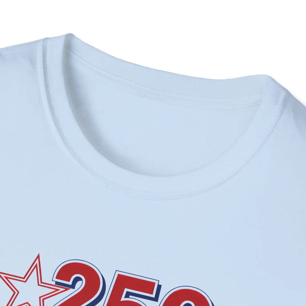 Patriotic Anniversary Tee - 250 Years of Freedom - DipaliZ