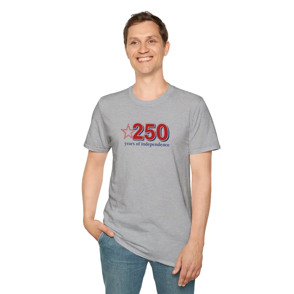 Patriotic Anniversary Tee - 250 Years of Freedom - DipaliZ