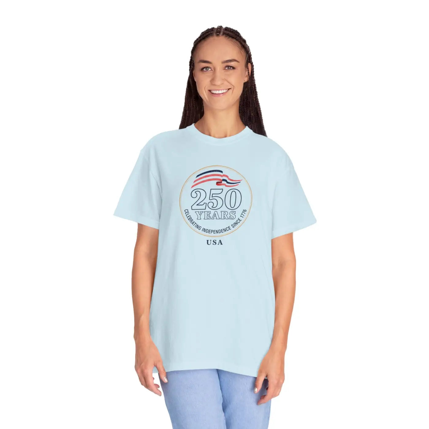 Patriotic Anniversary Tee - 250 Years Independence USA - DipaliZ