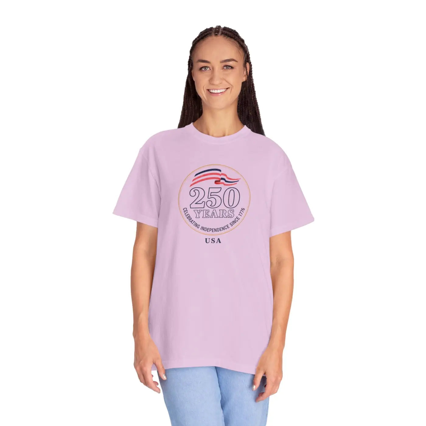 Patriotic Anniversary Tee - 250 Years Independence USA - DipaliZ