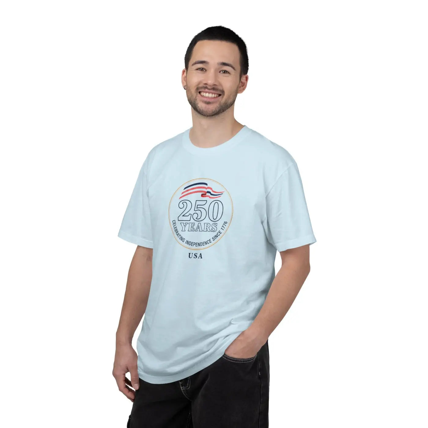 Patriotic Anniversary Tee - 250 Years Independence USA - DipaliZ
