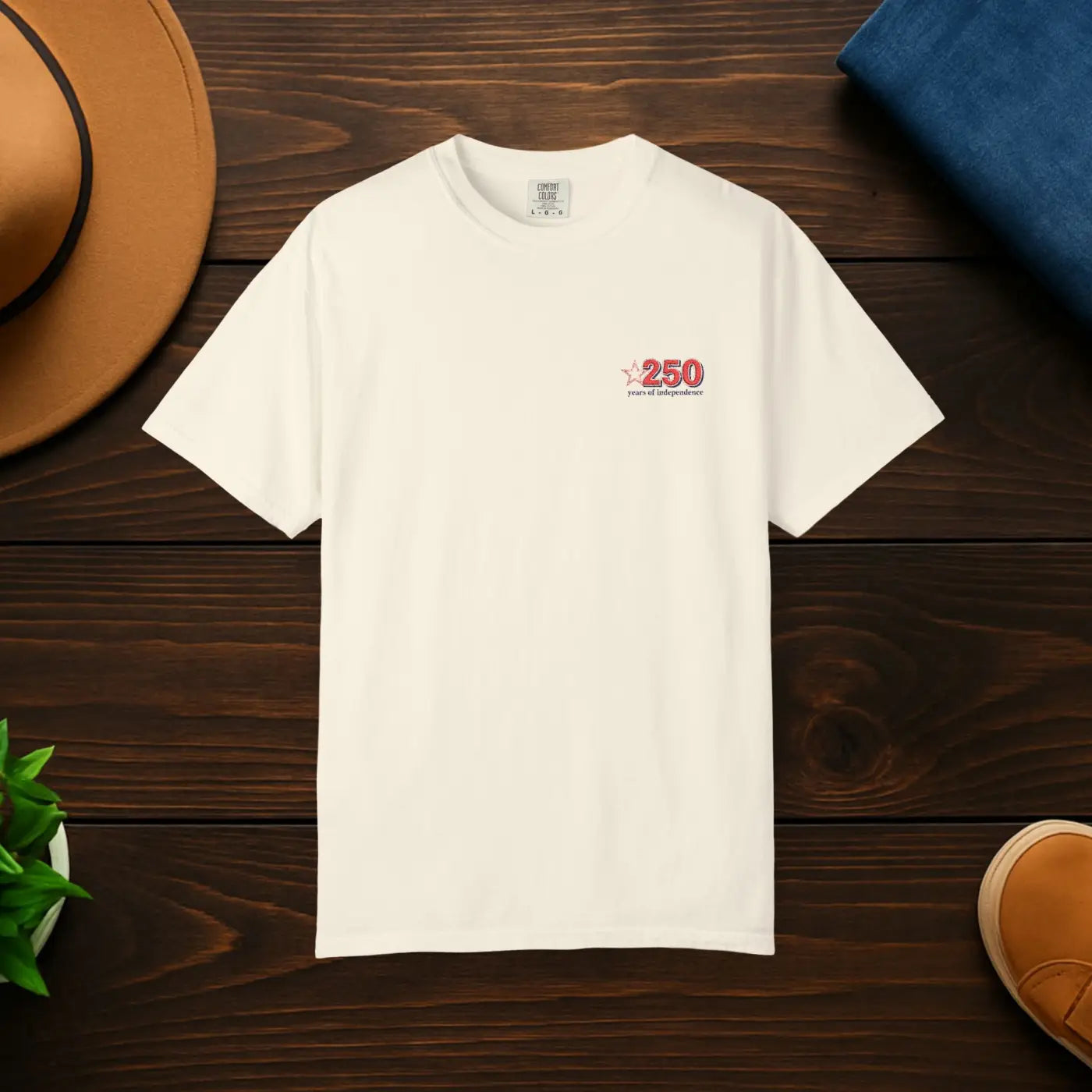 250th Anniversary Small Chest Logo Garment Dyed Tee - DipaliZ