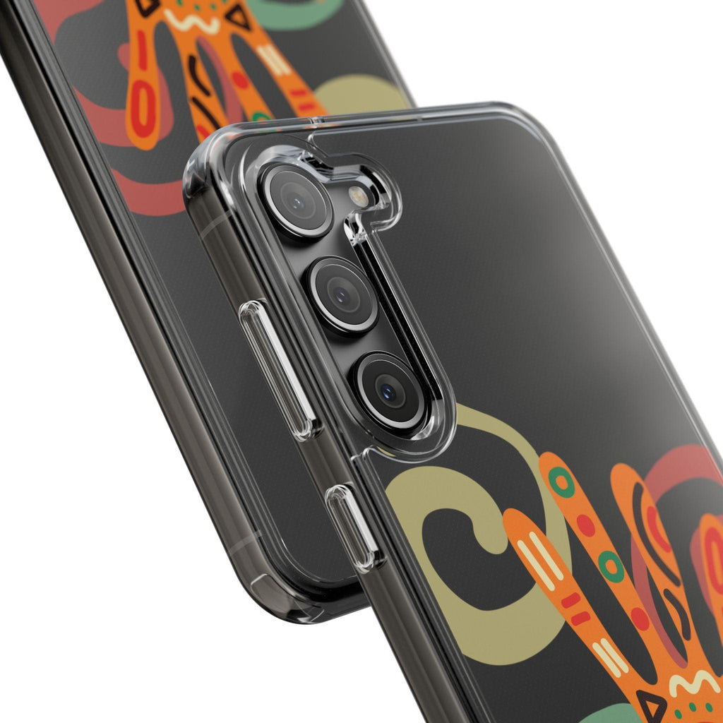Clear Cases Colorful Hand Print design