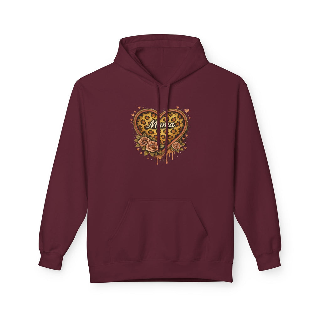 Leopard Heart Hoodie — Floral Animal Print Pullover