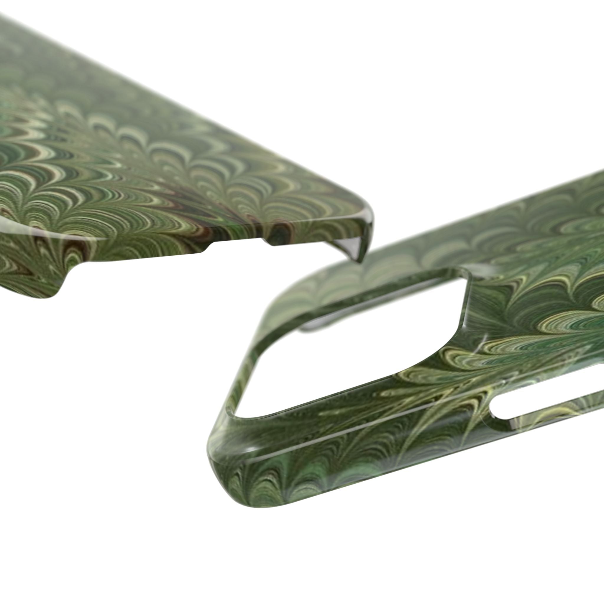 Green Marbled Phone Case