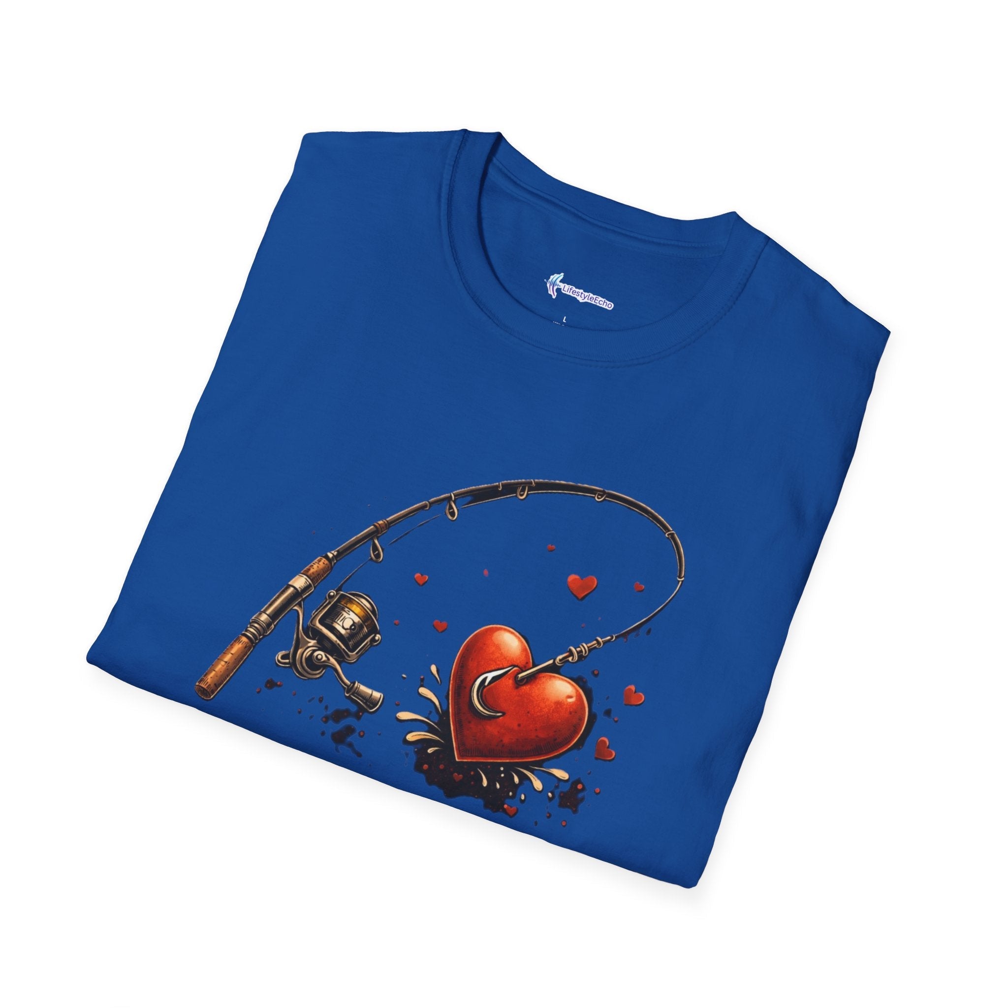 Caught Feelings Fishing Valentine T-Shirt