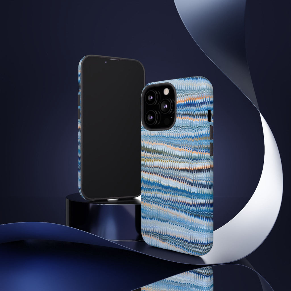 Blue Marbled Phone Cases iPhone 16 + Samsung + Apple + Google