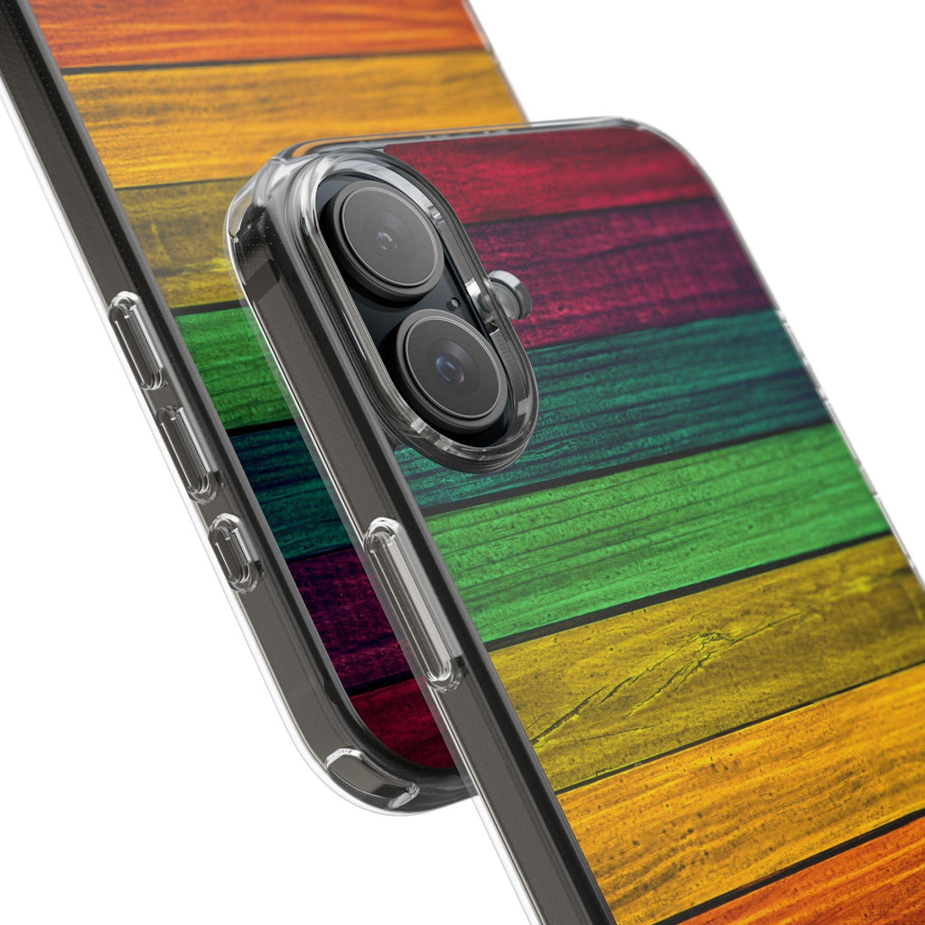Rainbow On Woods Clear Cases