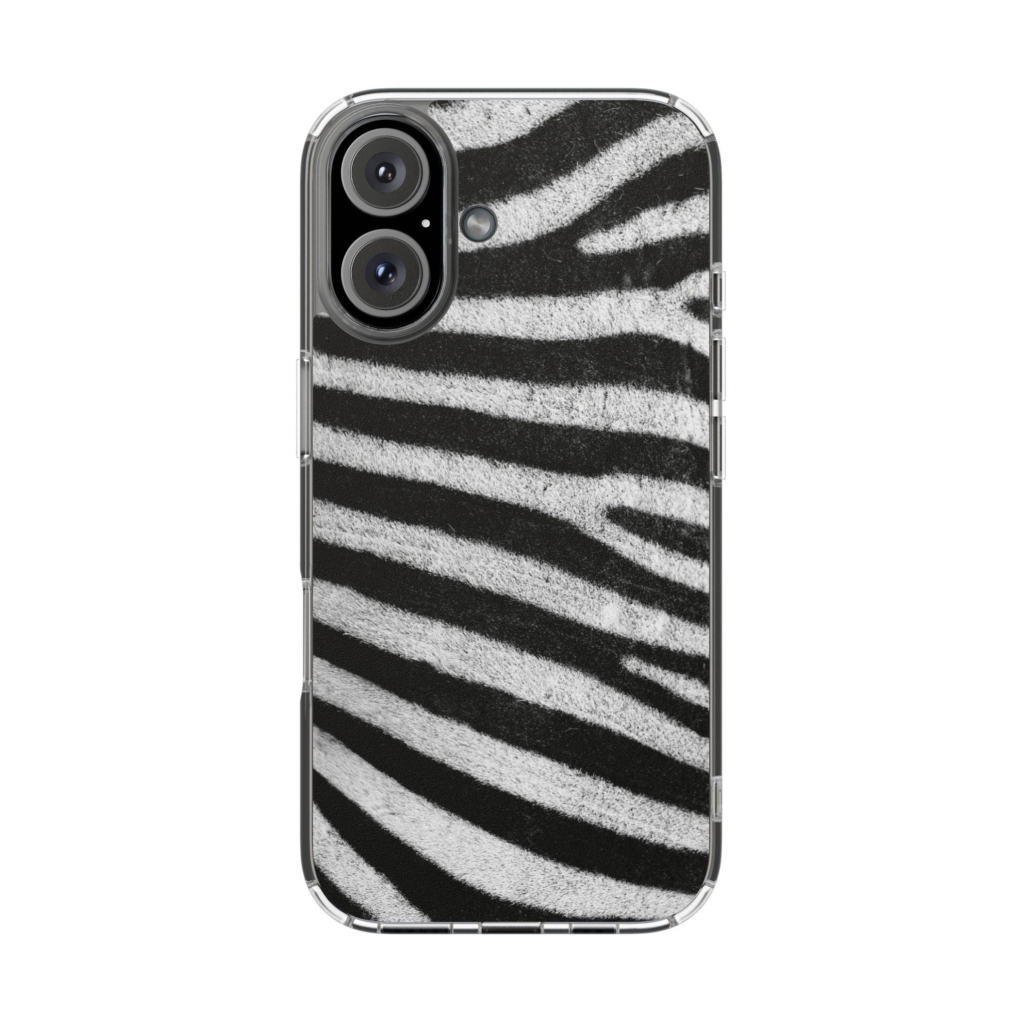 Clear Cases Black and White Zebra Stripes