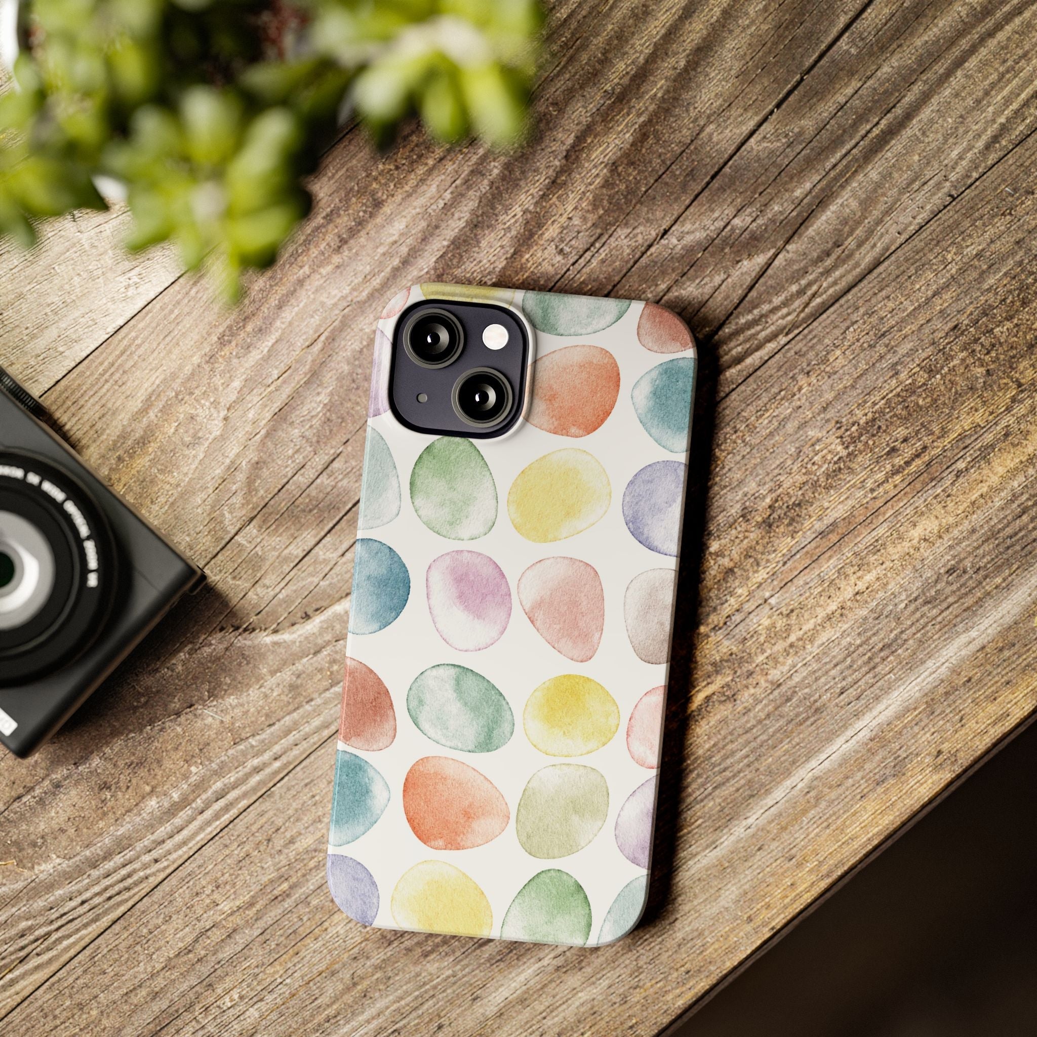 Colorful Watercolor Organic Circle iPhone 17 + many models Phone Cases
