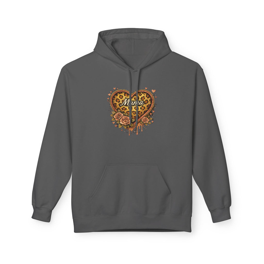 Leopard Heart Hoodie — Floral Animal Print Pullover