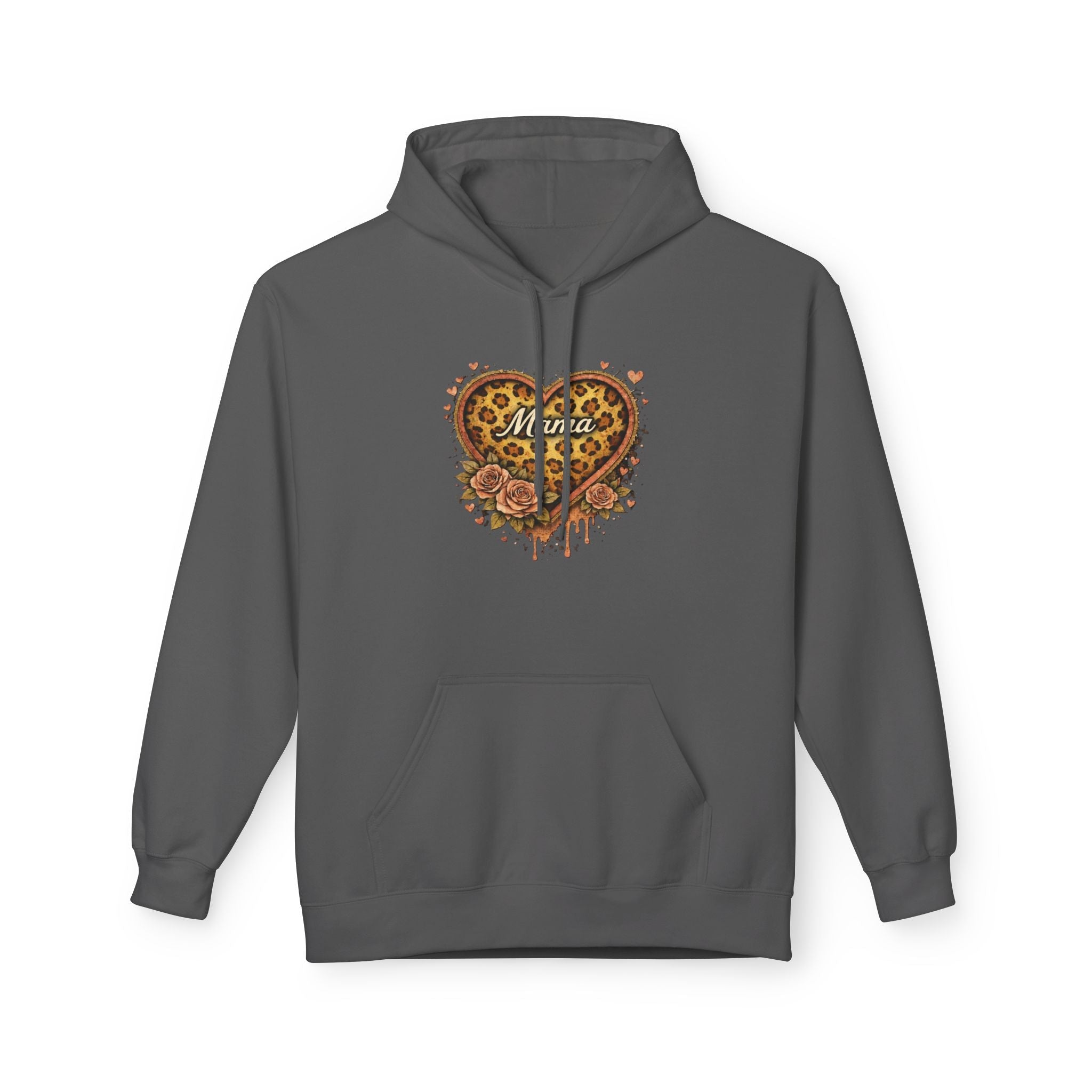 Leopard Heart Hoodie — Floral Animal Print Pullover