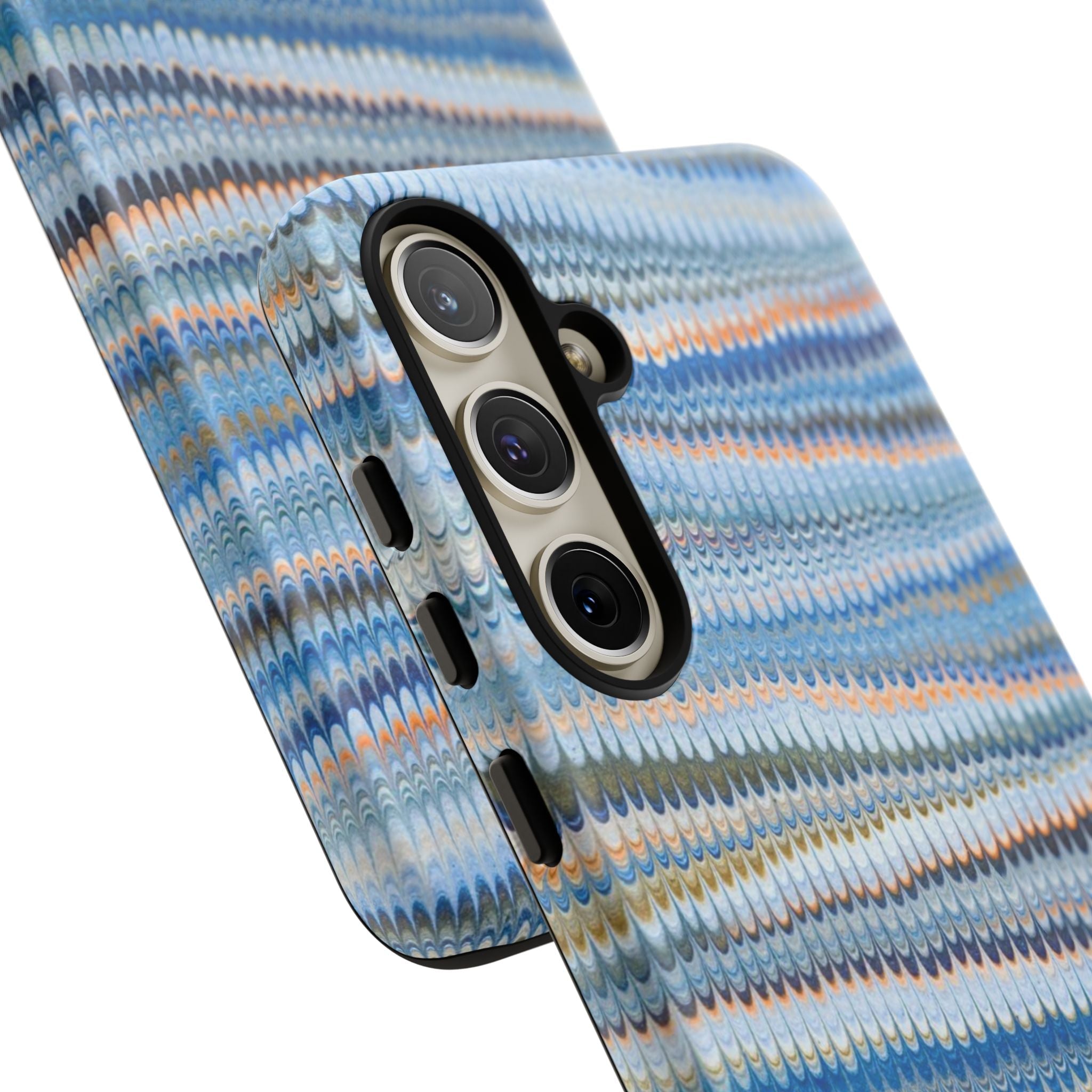 Blue Marbled Phone Cases iPhone 16 + Samsung + Apple + Google