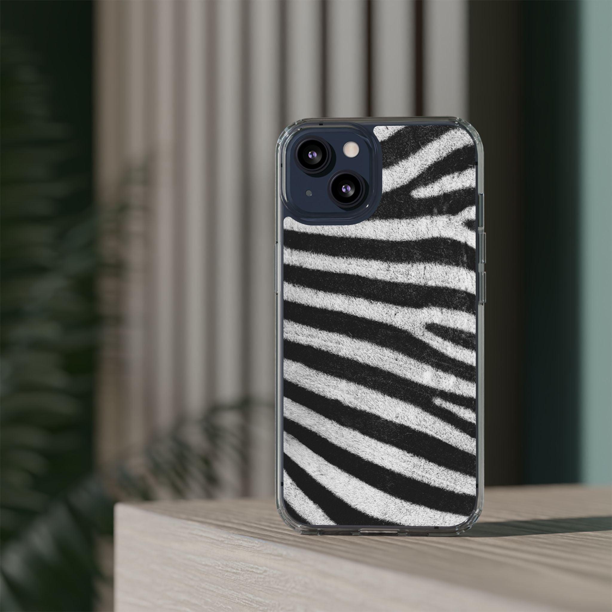 Clear Cases Black and White Zebra Stripes