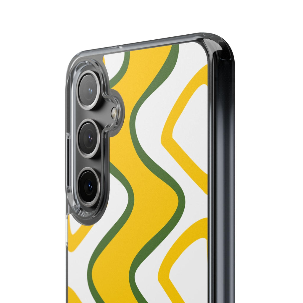 Bright Yellow Abstract With Shape Clear Cases