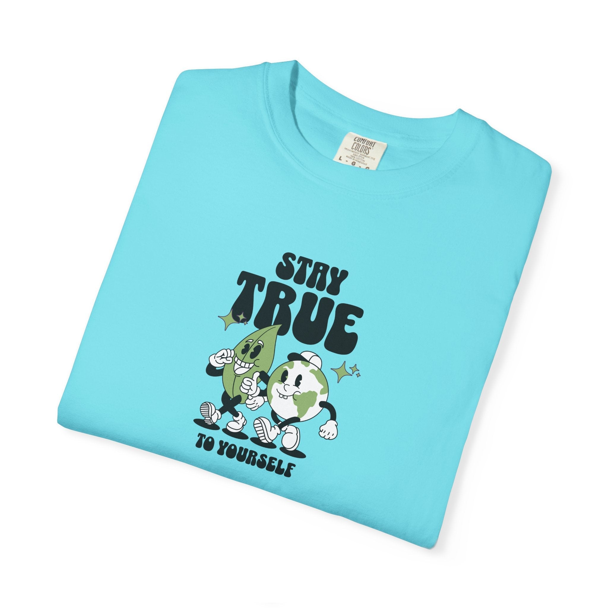 Relaxed Fit Tee - Earth Leaves Cozy Comfort Colors - DipaliZ