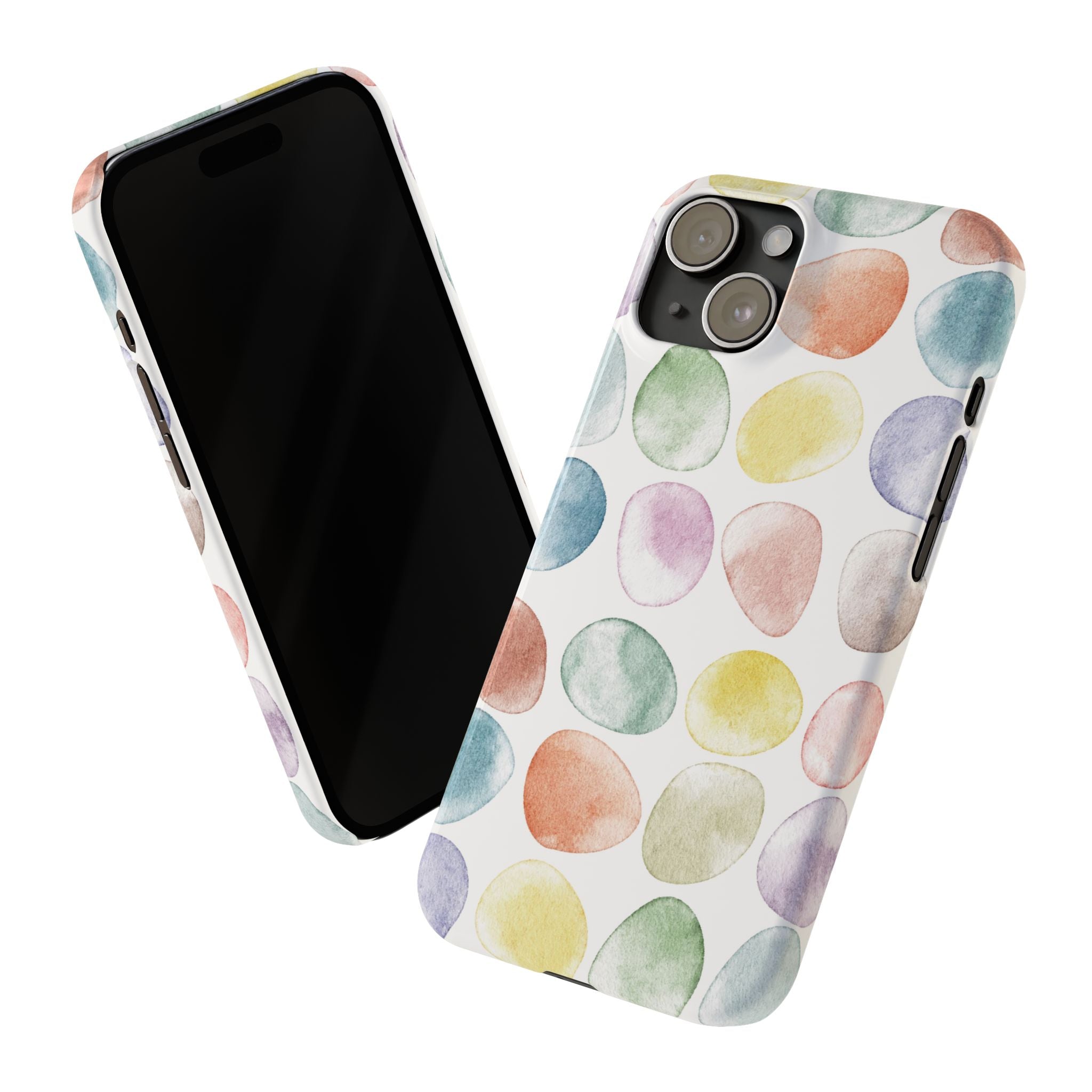 Colorful Watercolor Organic Circle iPhone 17 + many models Phone Cases