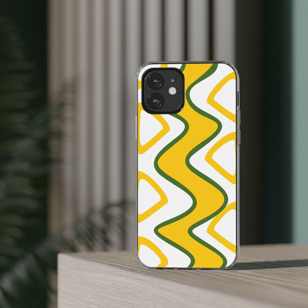 Bright Yellow Abstract With Shape Clear Cases