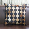 Creative craft small lattice stitching fur pillow