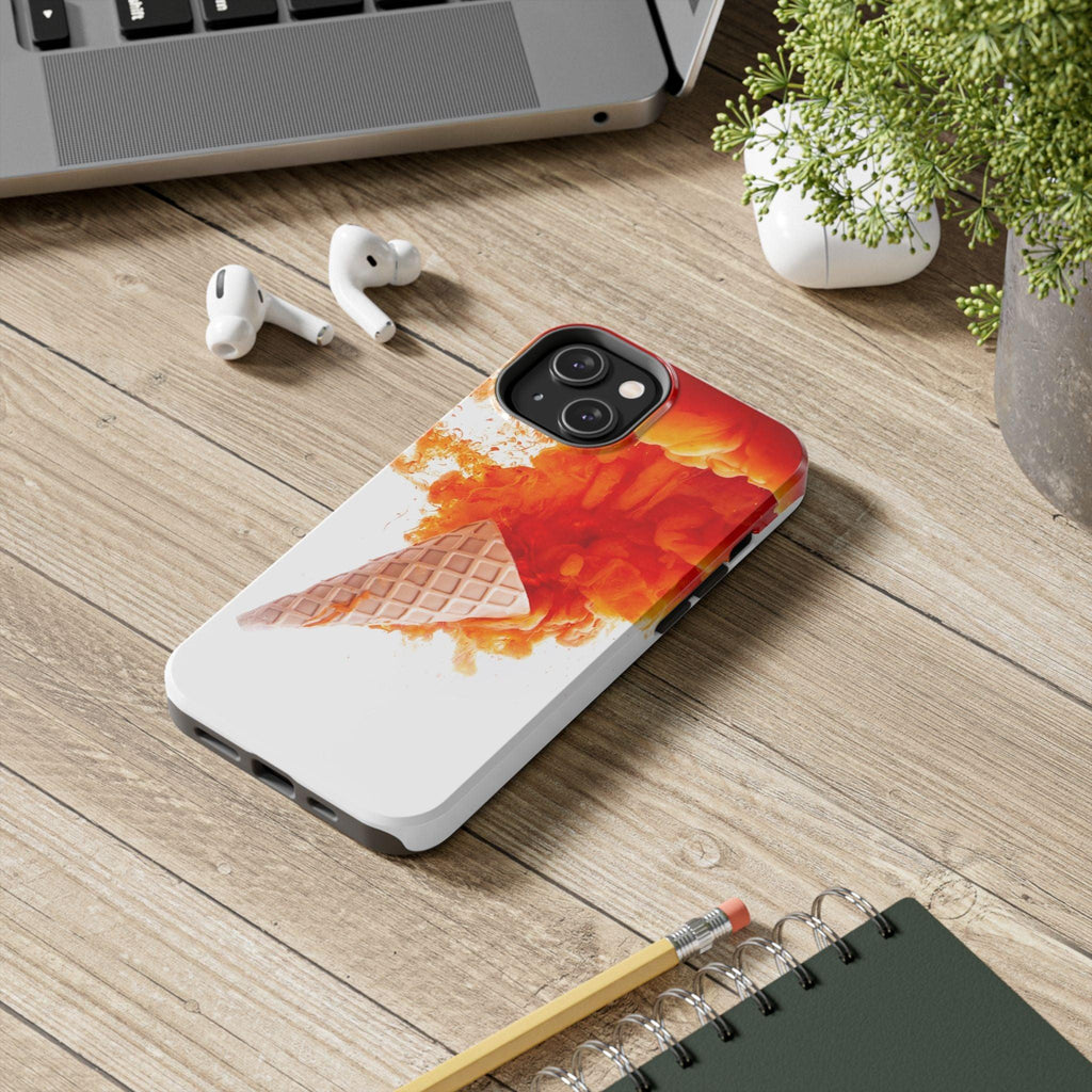 Ice Cream With Flame Of Colors Tough Phone Cases