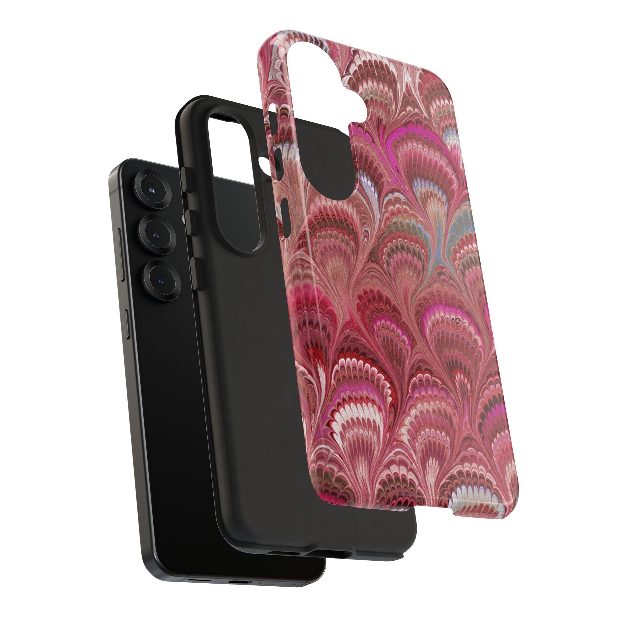 Shades of Pink Marbled Phone Case —  Dual Layer - Tough Protective Phone Cover
