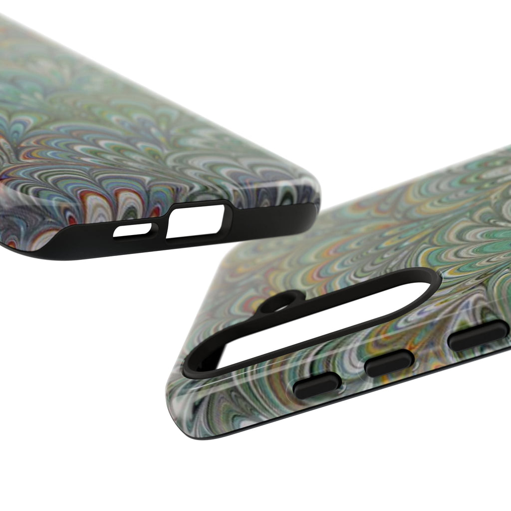 Green Peacock Marbled Phone Case — "Tough Cases" Ultra-Tough Protective Cover