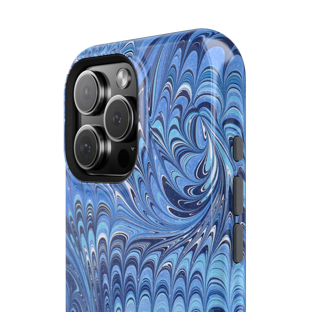 Blue Marbled Swirl Phone Case - Dual Layer Case