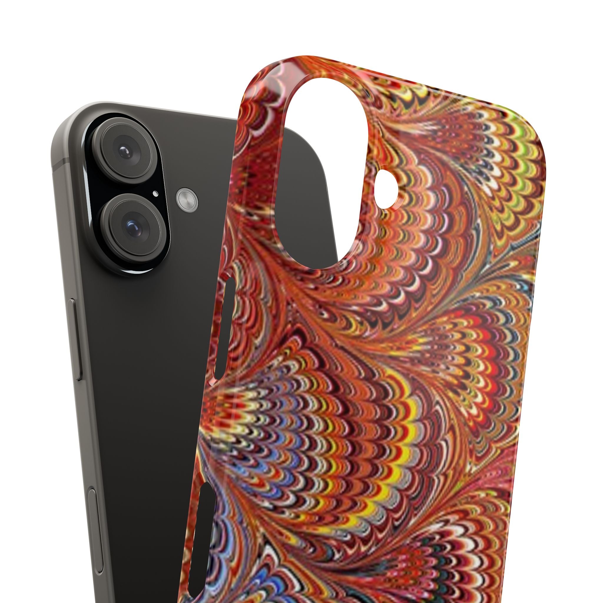 Italian Marbled Design, Red and Blue Pallet