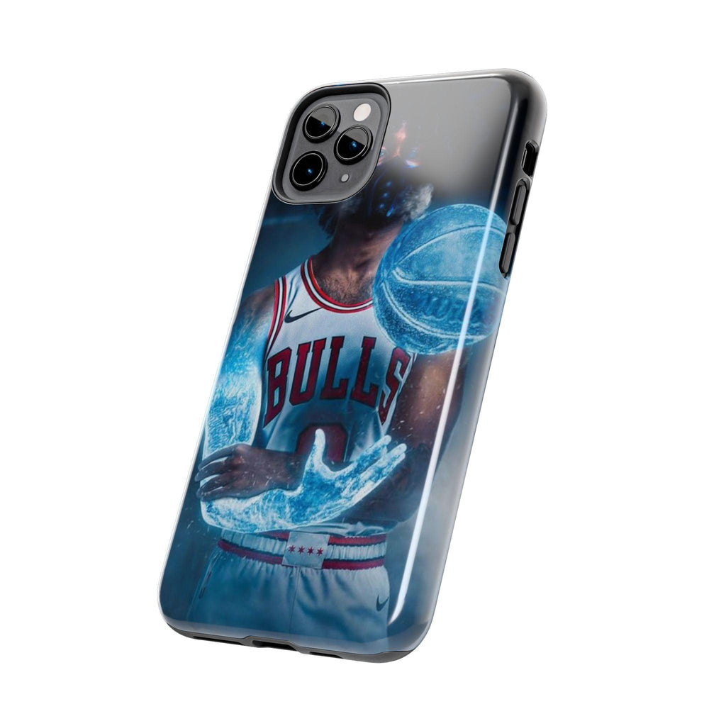 Coby White Chicago Bulls NBA Basketball Printed Tough Phone Case for iPhone & Samsung Galaxy - Dynamic Player Action Design