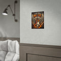 Copy of Let The Music Play Guitar Poster - Rock Skull Wings Rolled Poster