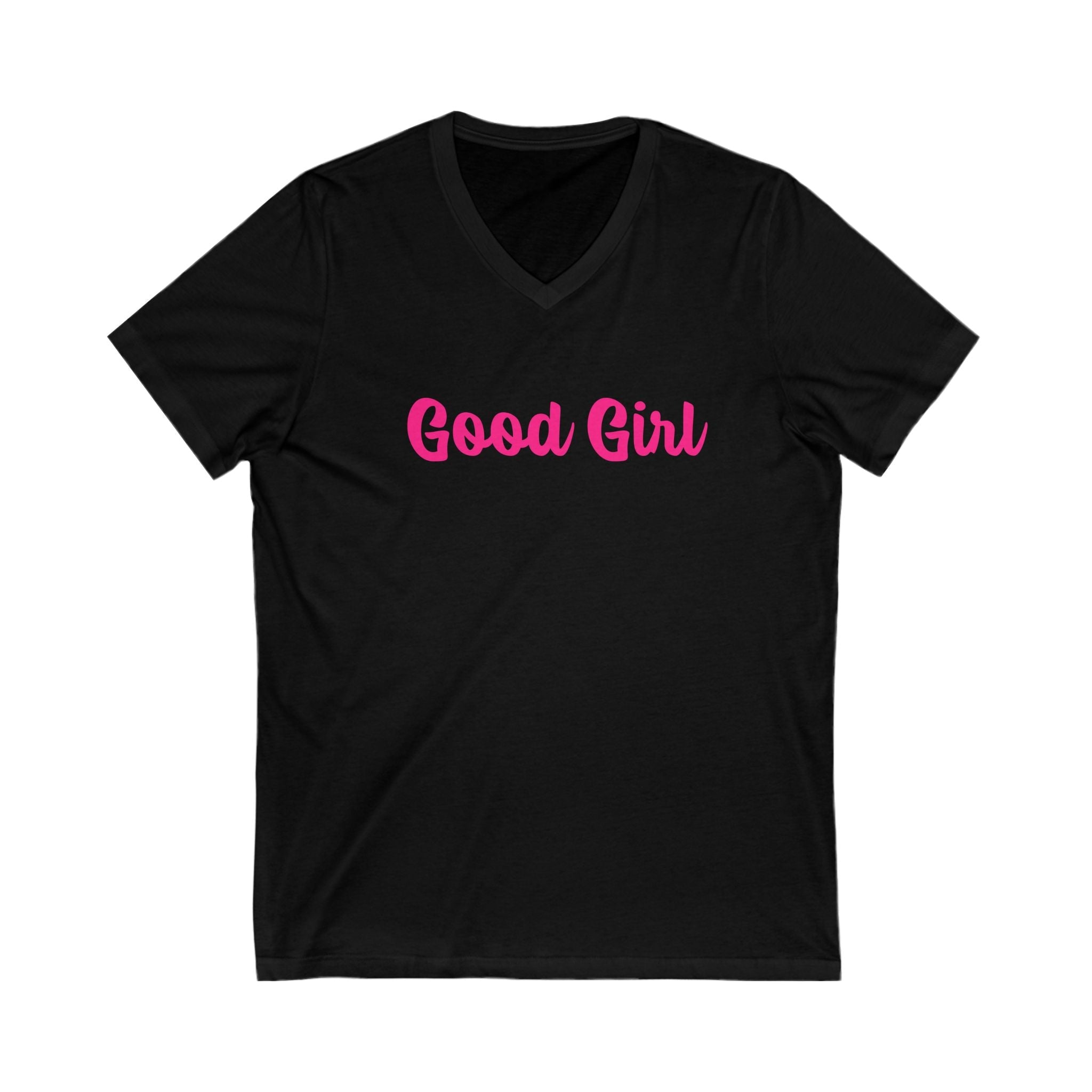 Good Girl Unisex Jersey Short Sleeve V-Neck Tee