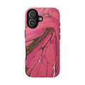 Pink and Olive Marbled Durable Phone Case - Dual Layer - Matte or Glossy