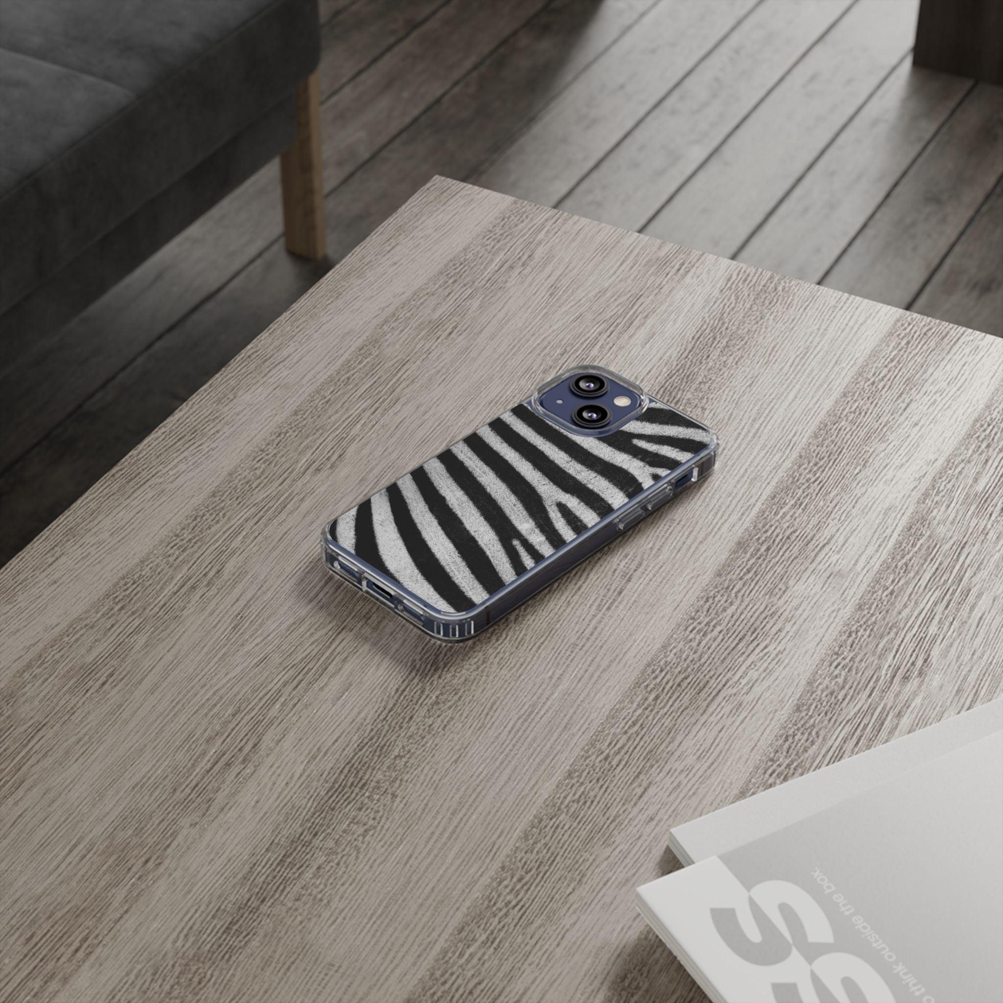 Clear Cases Black and White Zebra Stripes