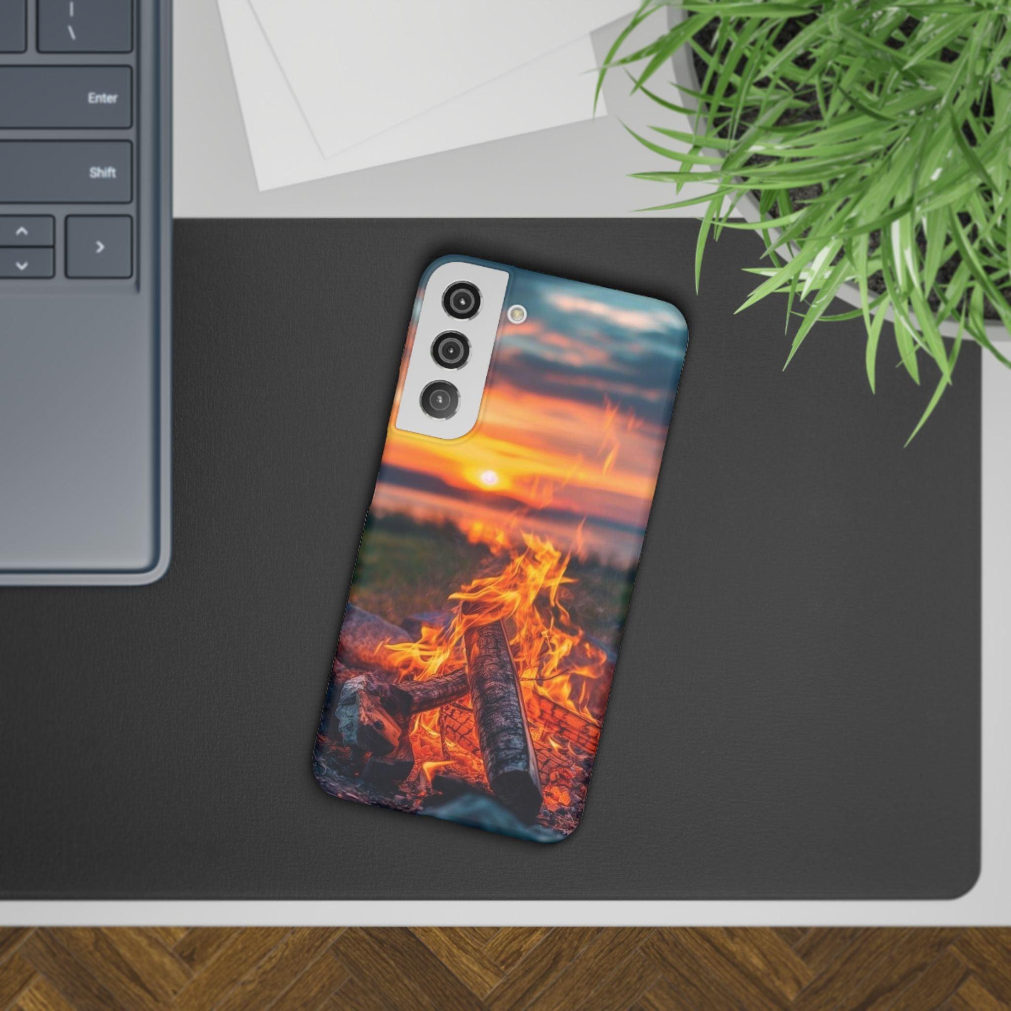 Woodland Fire Phone Case – Warmth of Nature’s Blaze on Your Device
