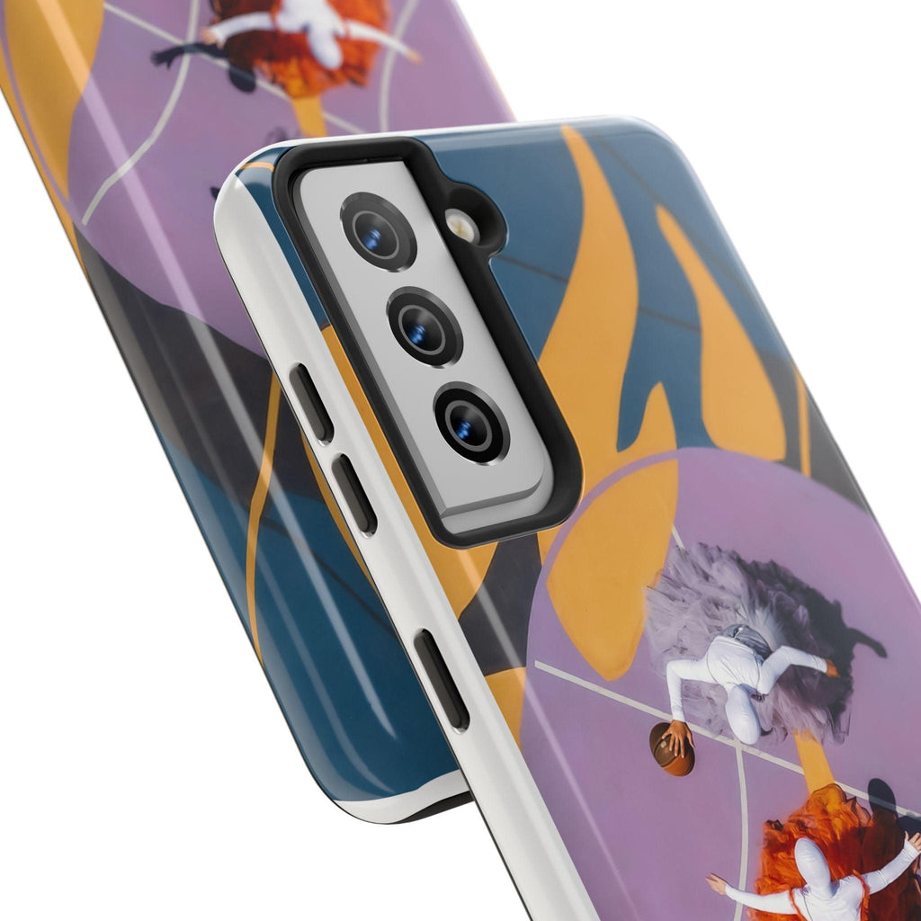 Two Womens Play basket ball Tough Phone Cases